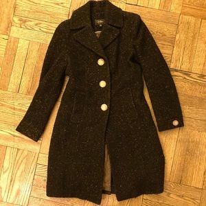 Cole Haan Collection Wool Tweed lined Coat Size 4
